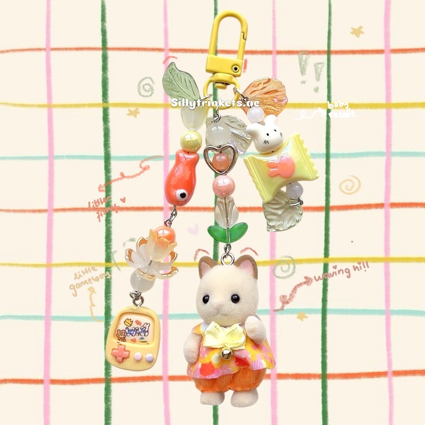 Limited edition baby sylvanians kitten keychains!