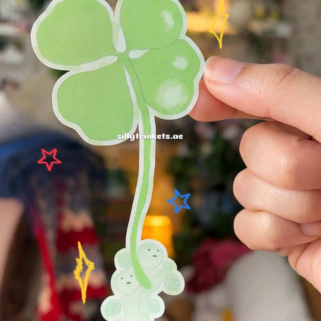 smiski lucky leaf sticker ☘️༊·˚