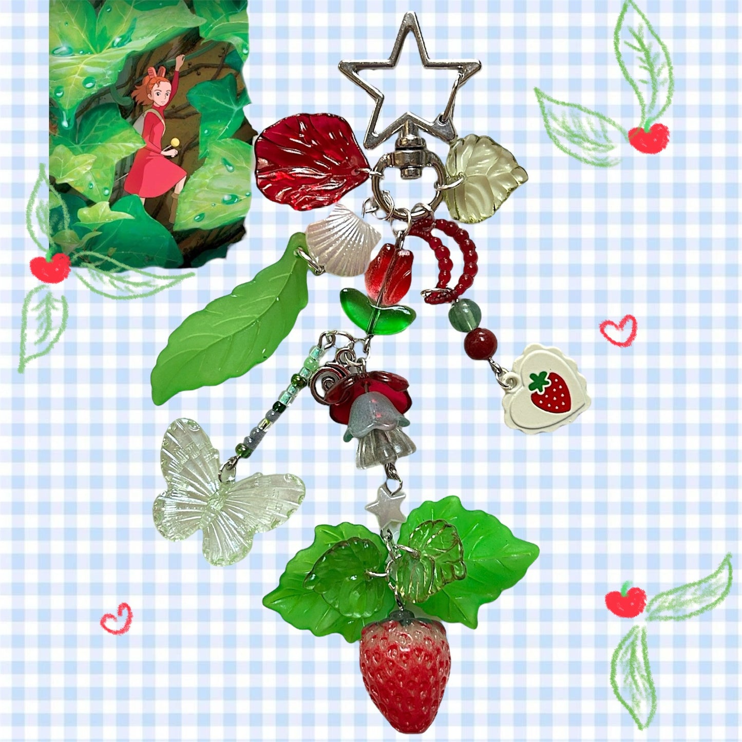 Arriertty ghibli keychain ⋆。‧˚ʚ🍓ɞ˚‧。⋆