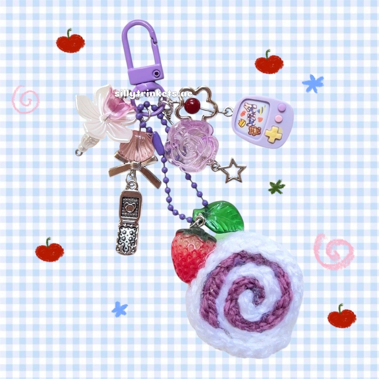 crocheted swiss roll / roll cake!! ଘ(੭˃ᴗ˂)੭ ˚. ᵎᵎ