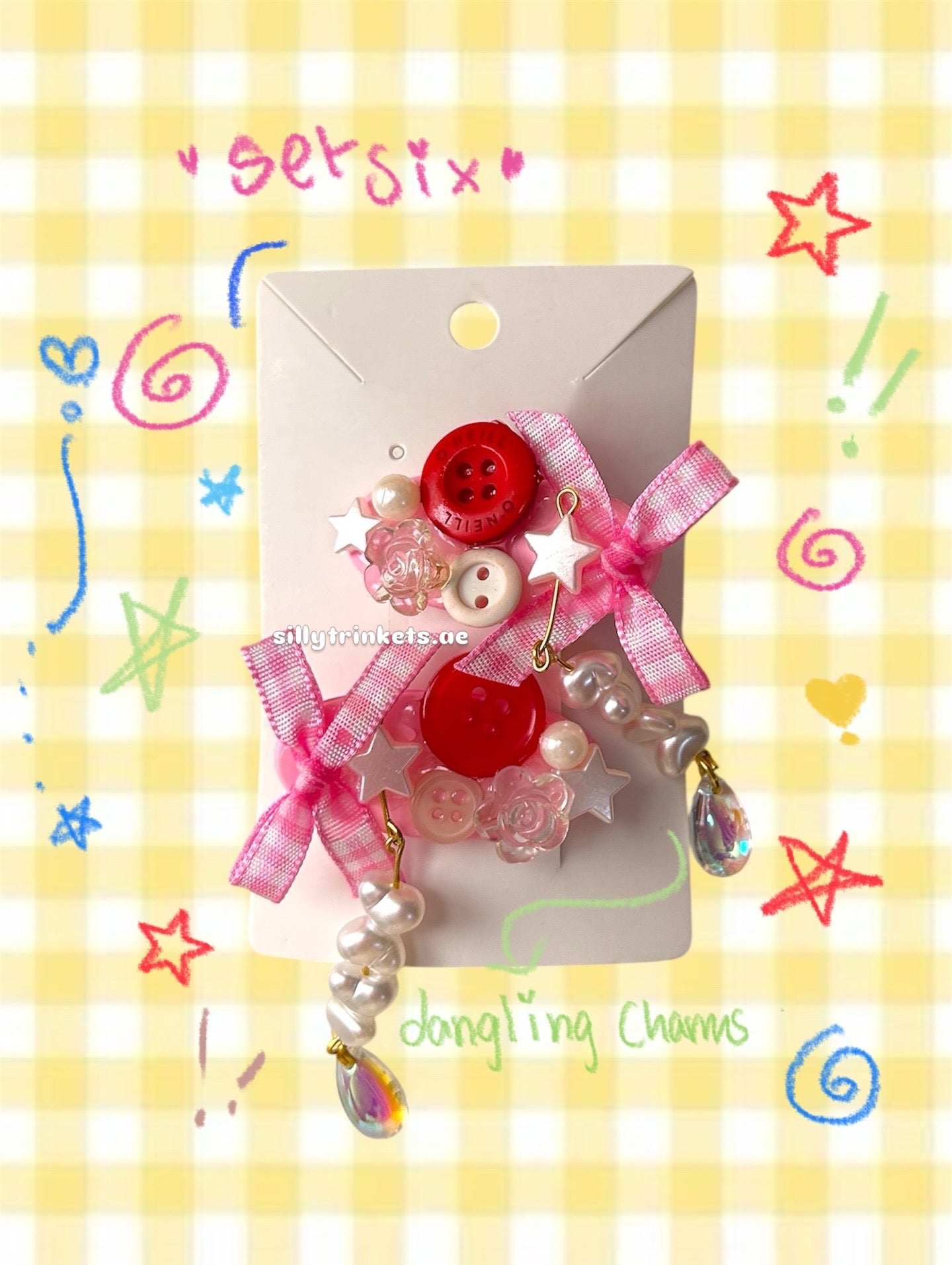 Button hairclips sets ๐ก