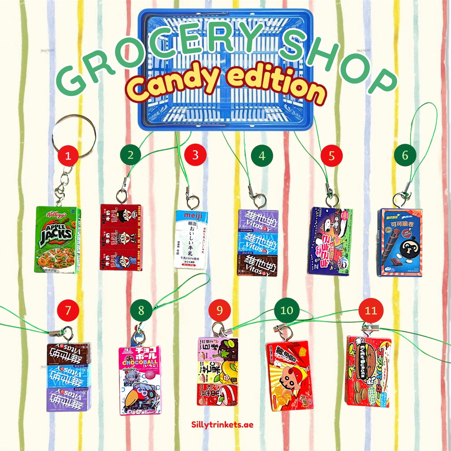 Candy keychains grocery shop! šā¼ļø