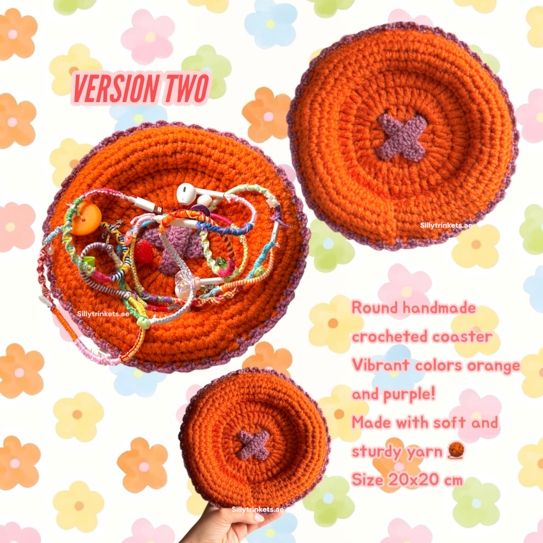Button crocheted coasters 💗‼️