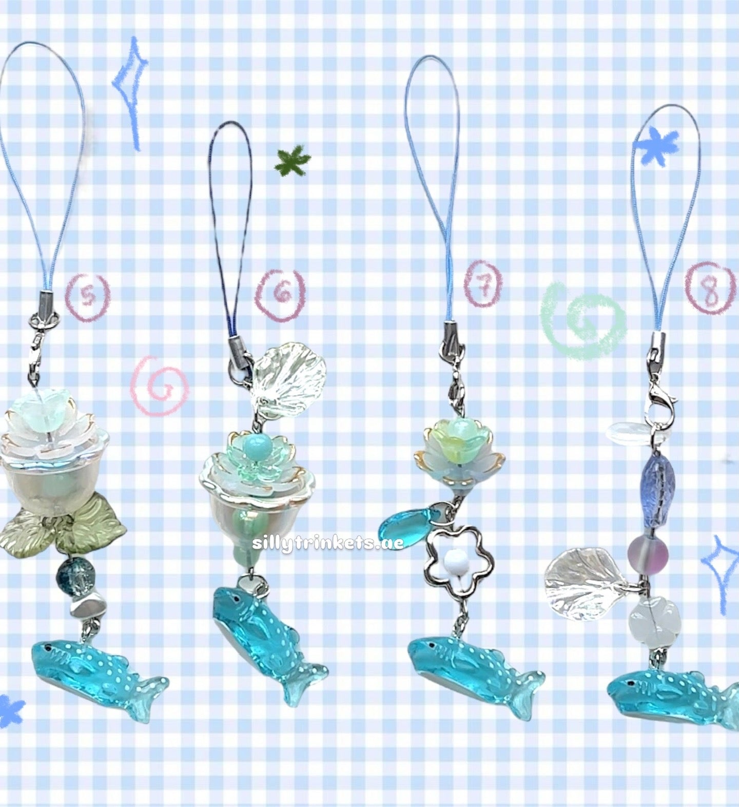 Whale shark phone charms and keychains 🐋🌊🫧