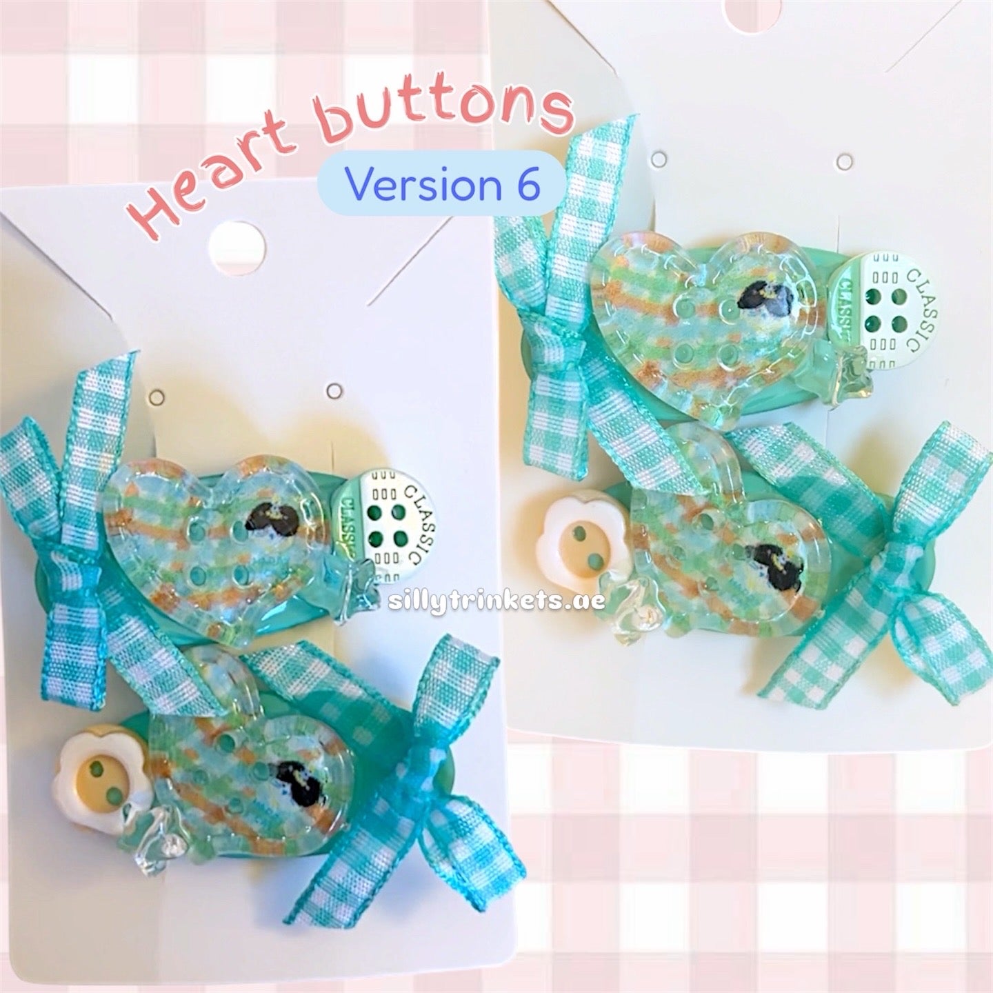 Button hairclips ✨💗