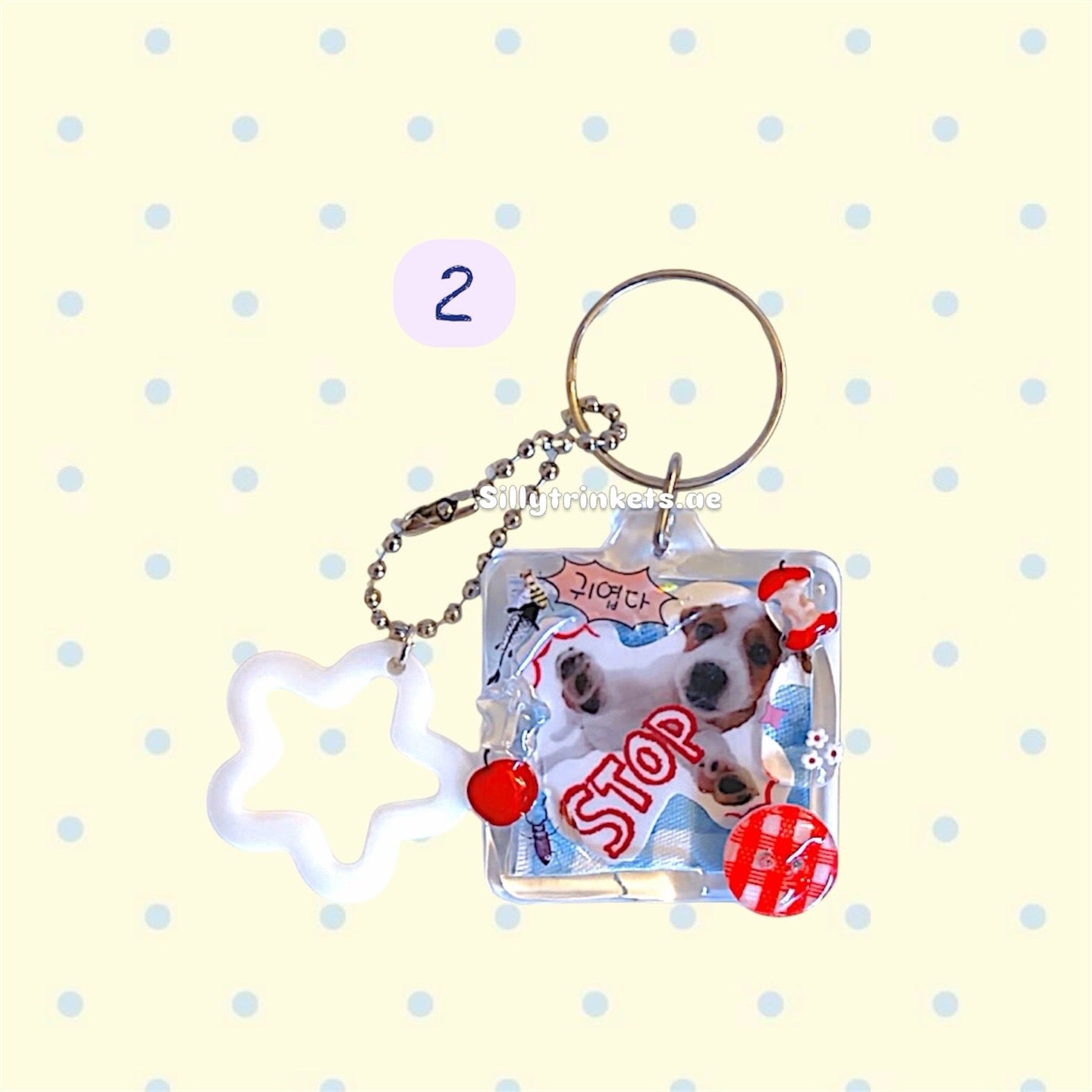 Puppy resin keychain 🐶🐾⭐️