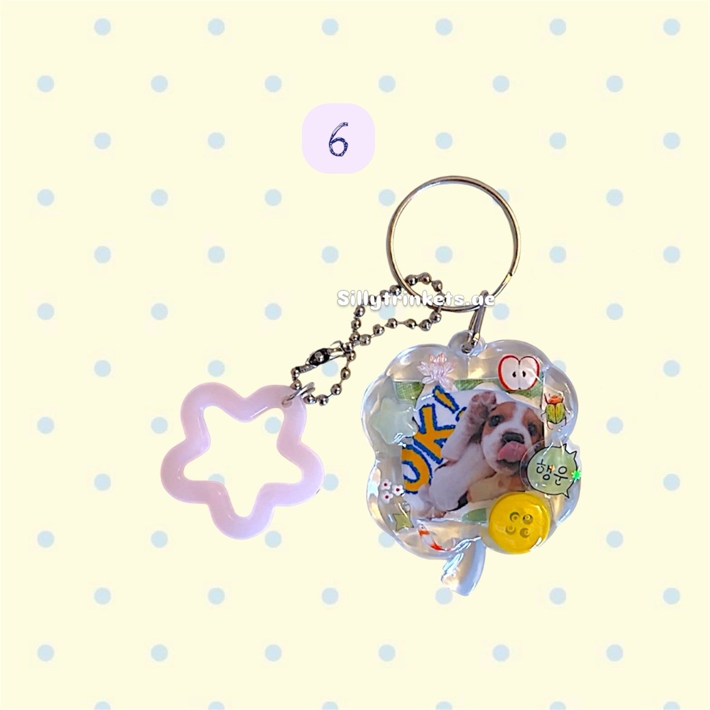 Puppy resin keychain 🐶🐾⭐️