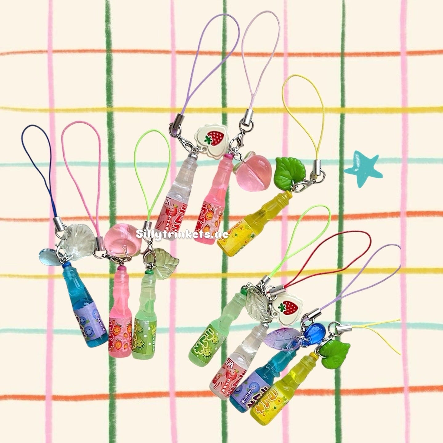 Ramune drinks inspired chains!!(´∀｀)♡