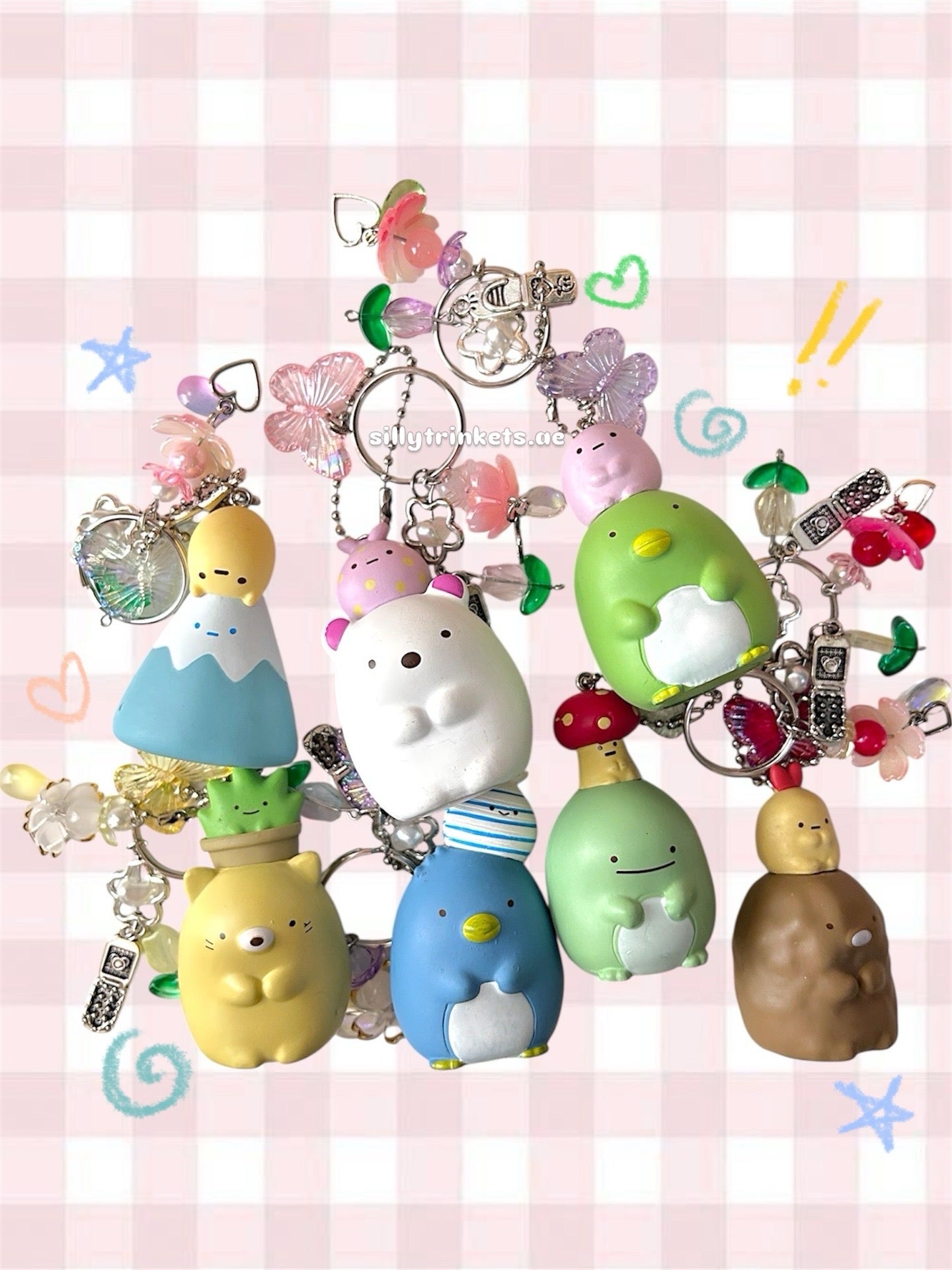 Sumikko gurashi character keychain 𝜗ৎ ｡•ᆺ•｡
