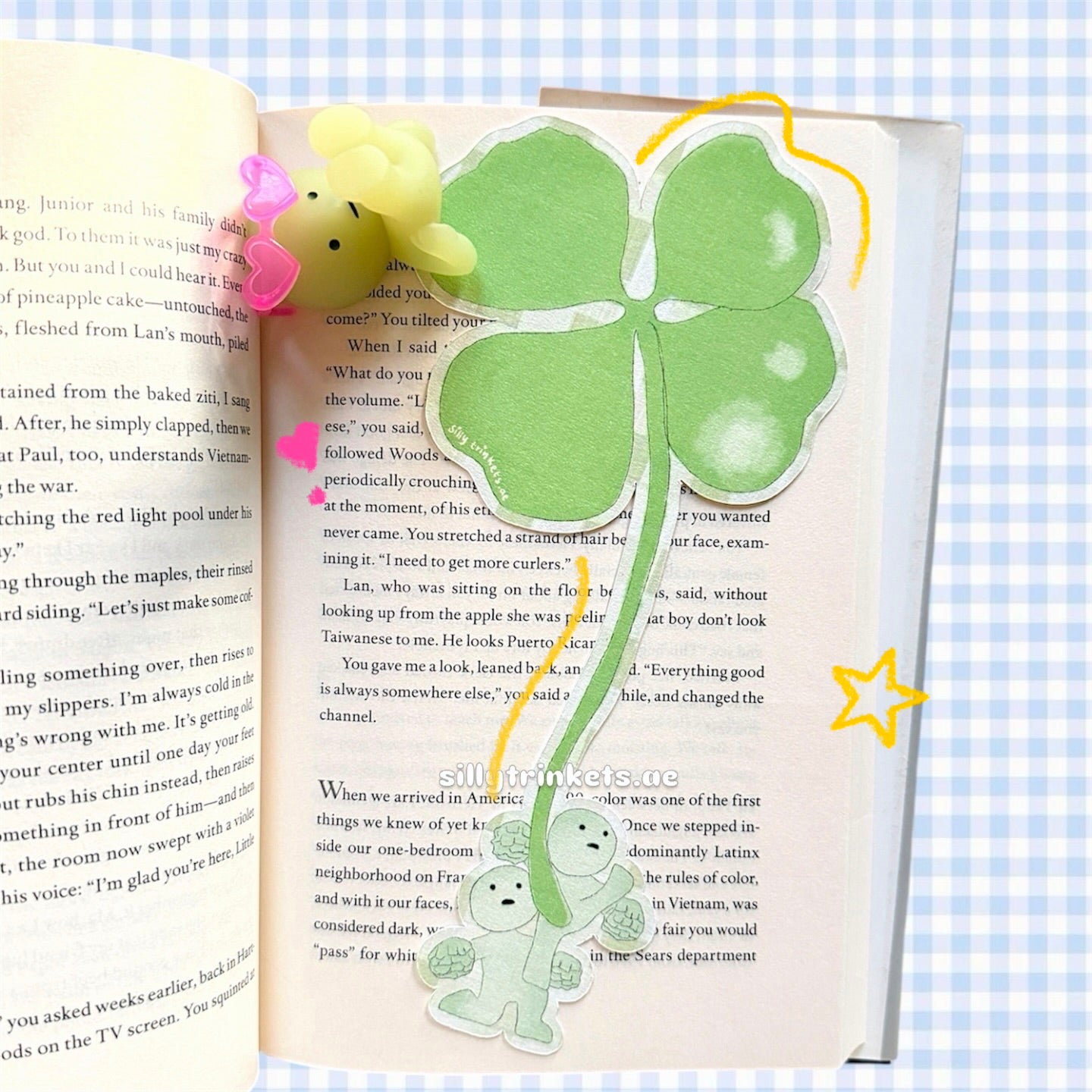 smiski lucky leaf bookmark 📓✧˖°.