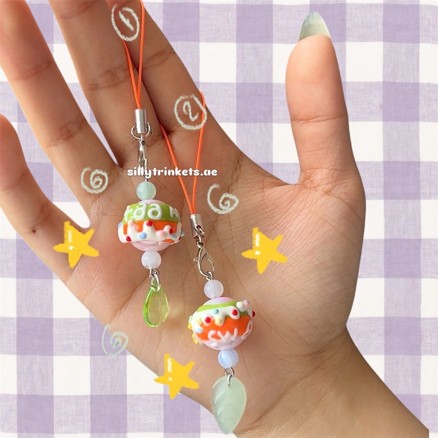Japanese lantern inspired chains!!(´∀｀)♡