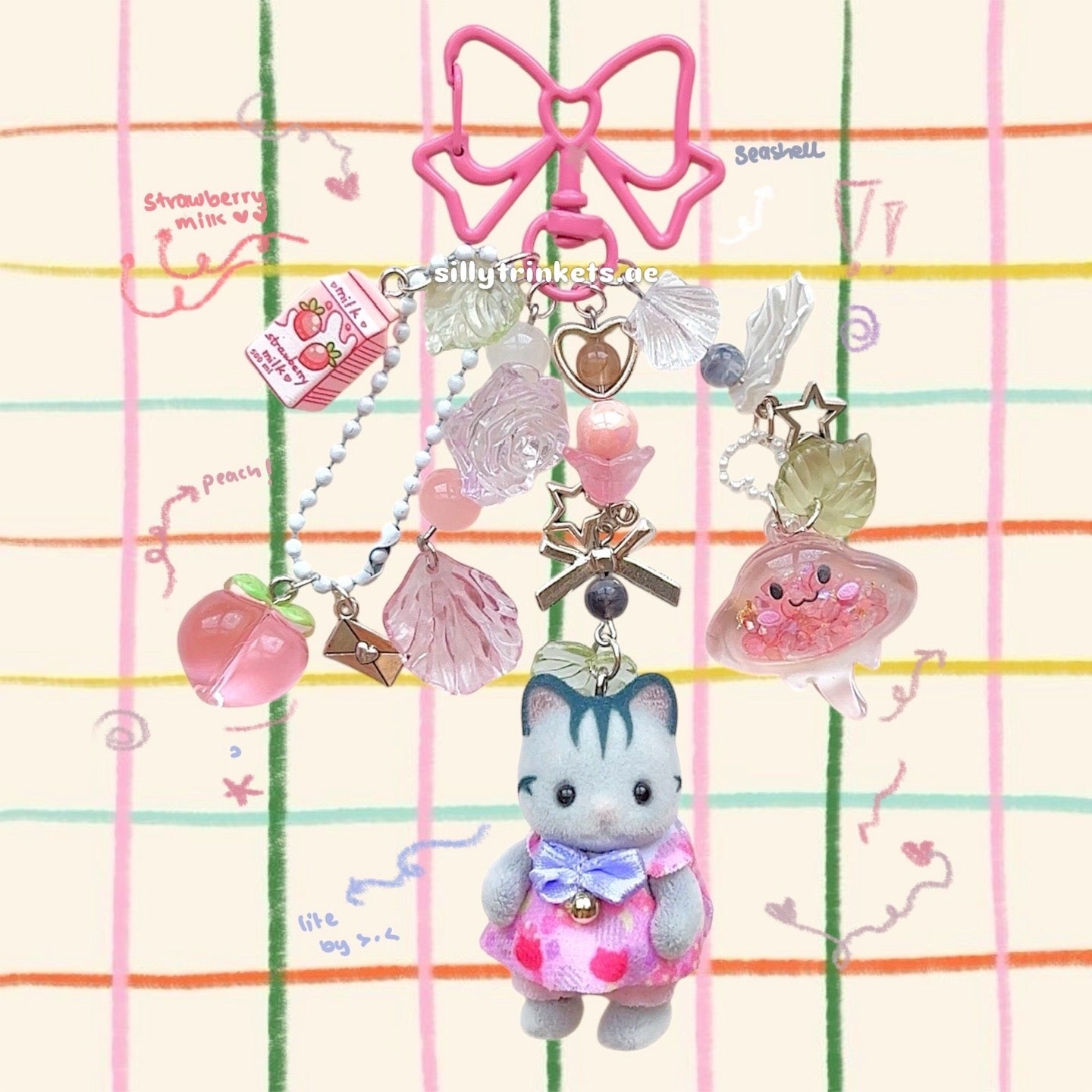 Limited edition baby sylvanians kitten keychains!
