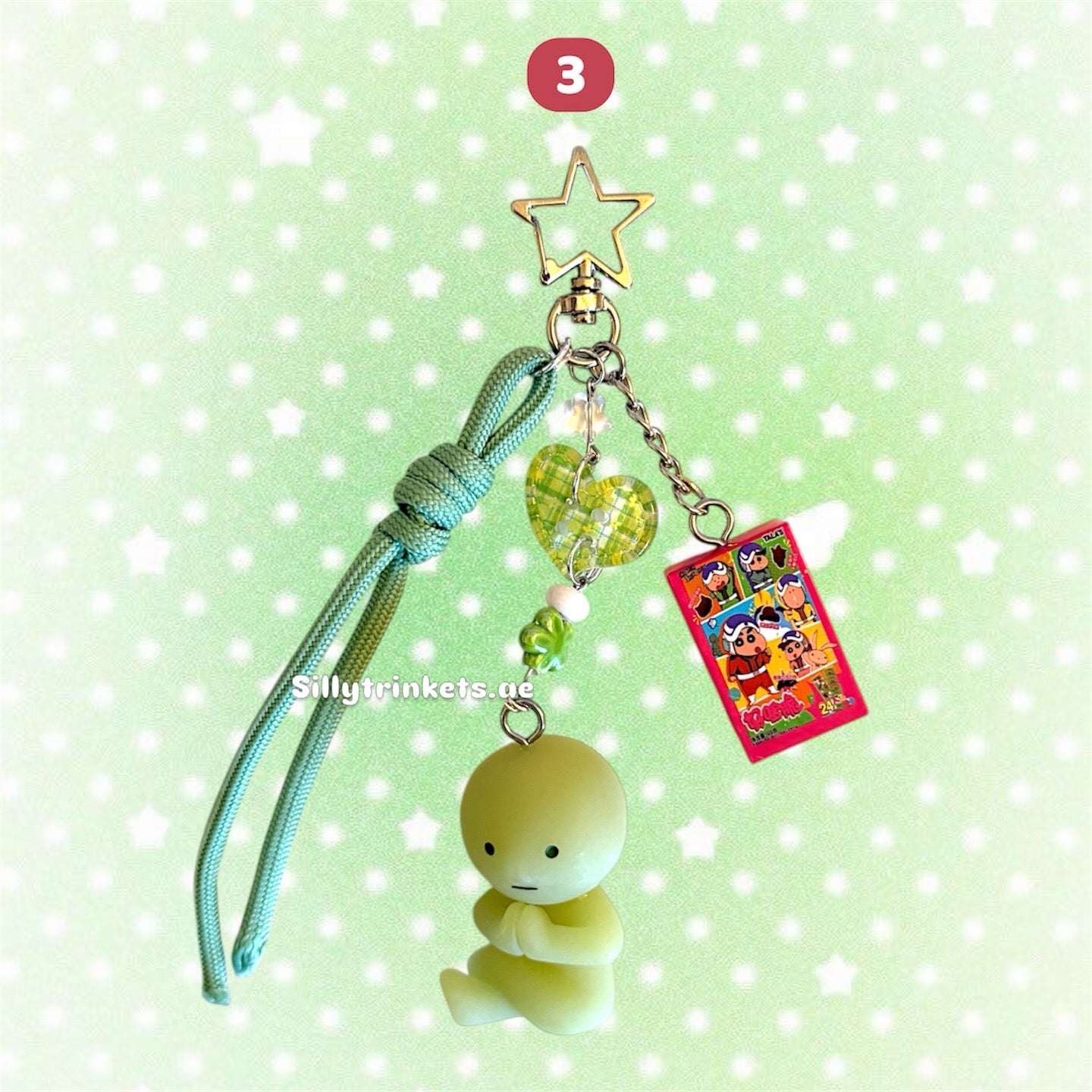 Smiski food keychain ☘️⭐️
