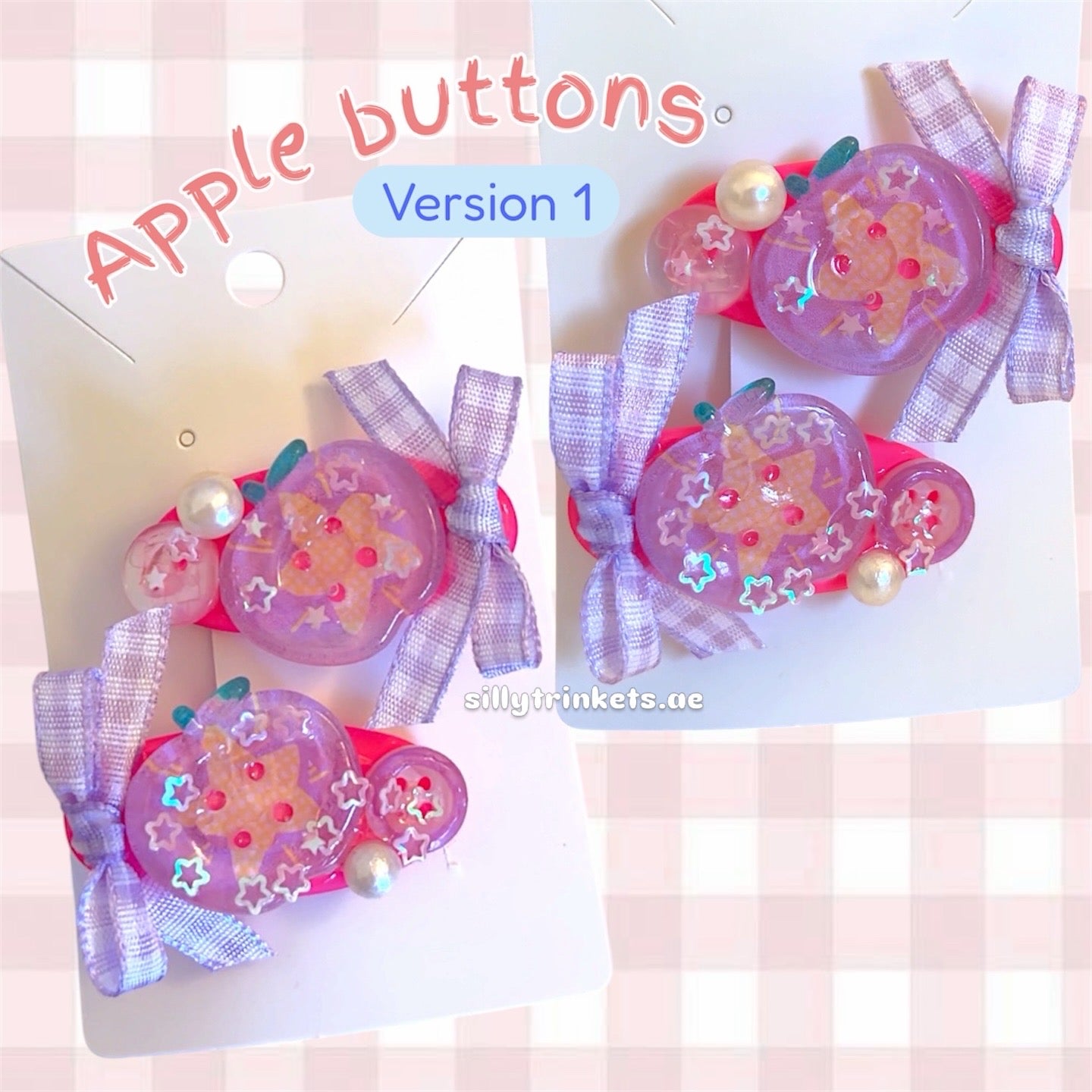 Button hairclips ✨💗