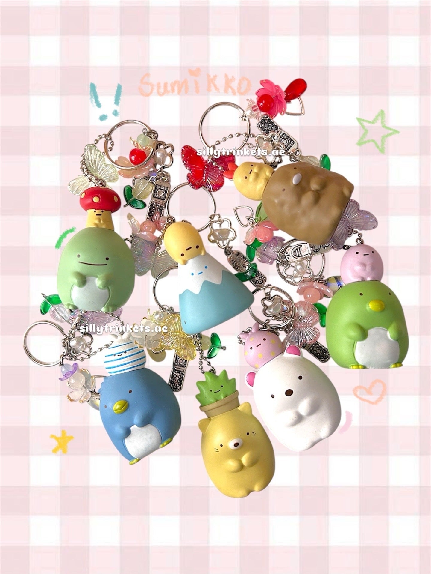 Sumikko gurashi character keychain 𝜗ৎ ｡•ᆺ•｡