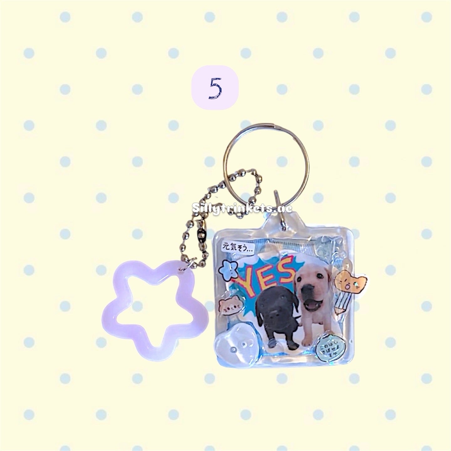 Puppy resin keychain 🐶🐾⭐️