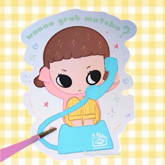 Wanna grab matcha nyota sticker 🍵