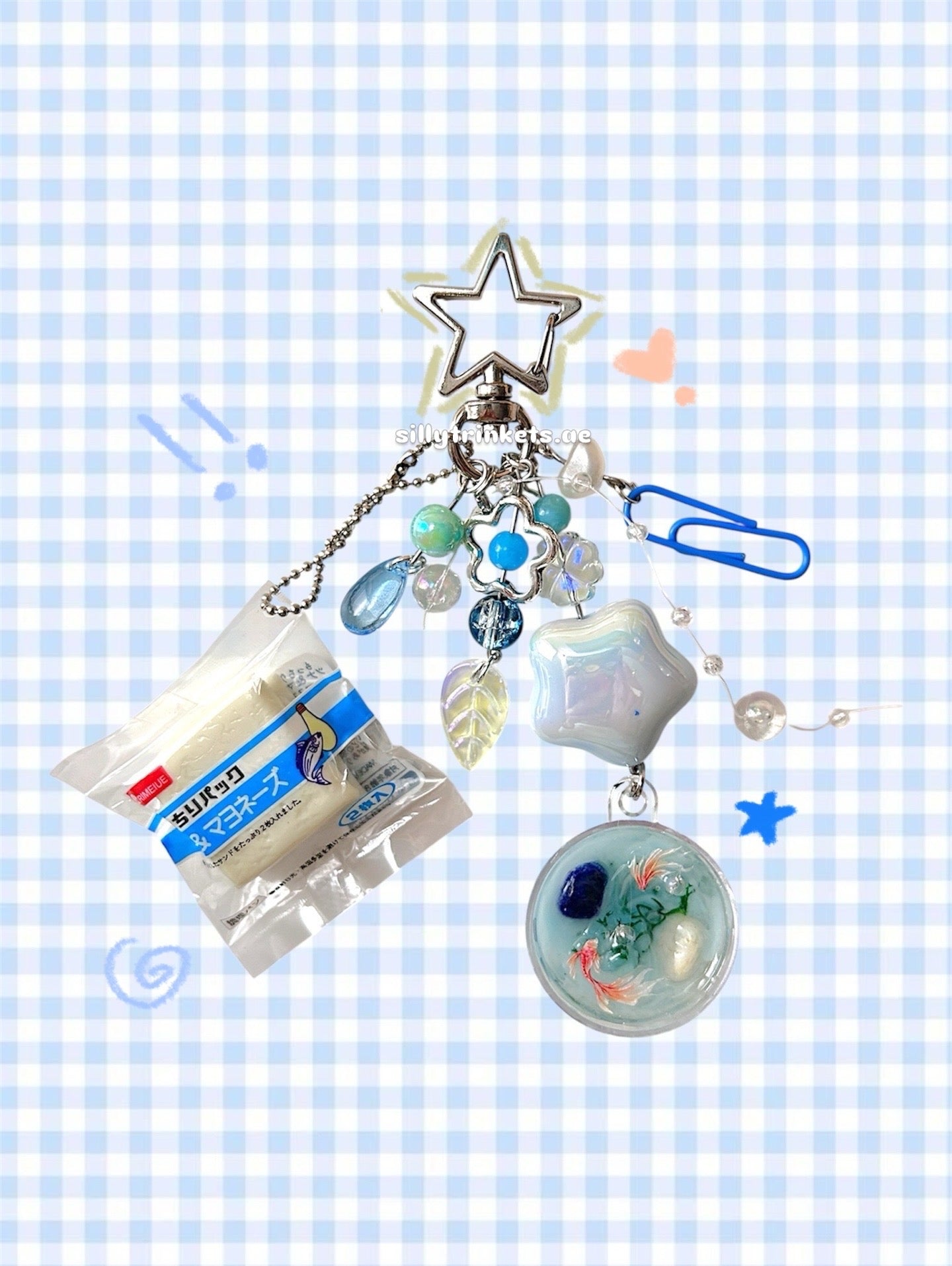 Koi fish handmade Ocean Keychains 𓆝 ⋆｡𖦹°‧🫧