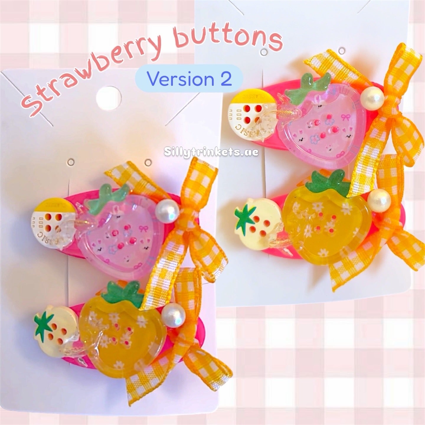 Button hairclips ✨💗