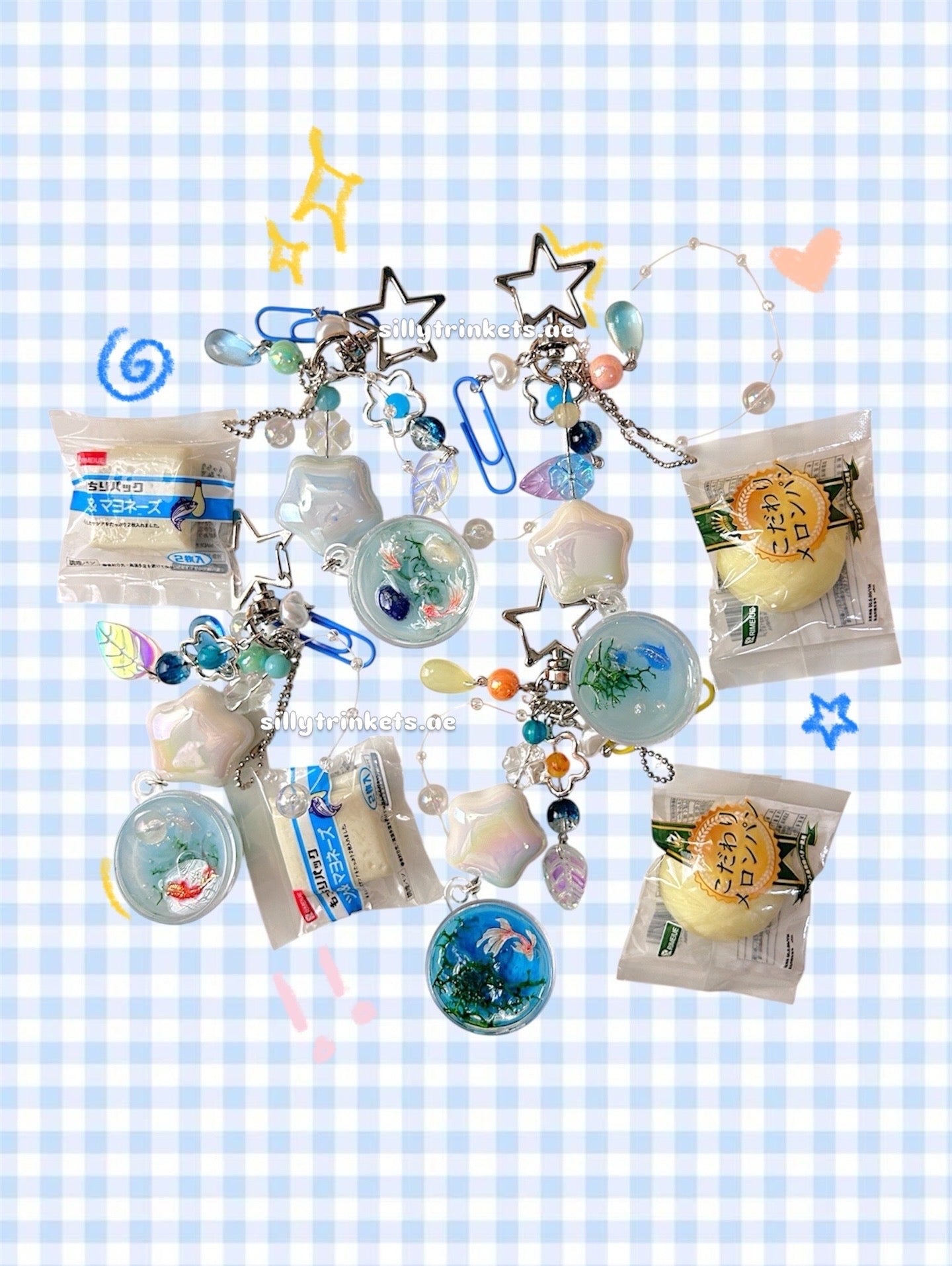 Koi fish handmade Ocean Keychains 𓆝 ⋆｡𖦹°‧🫧