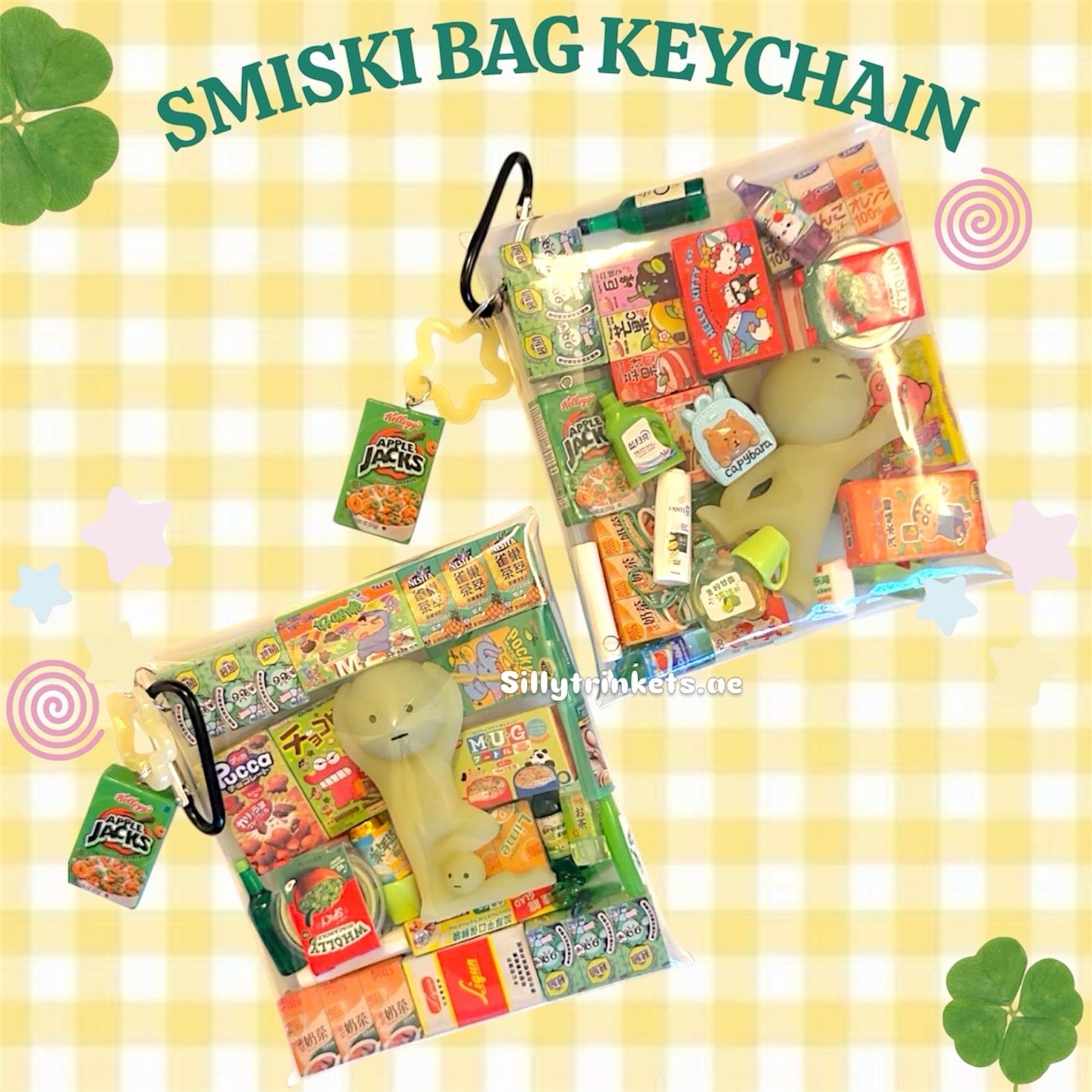 SMISKI TRINKET BAG KEYCHAIN 💼☘️