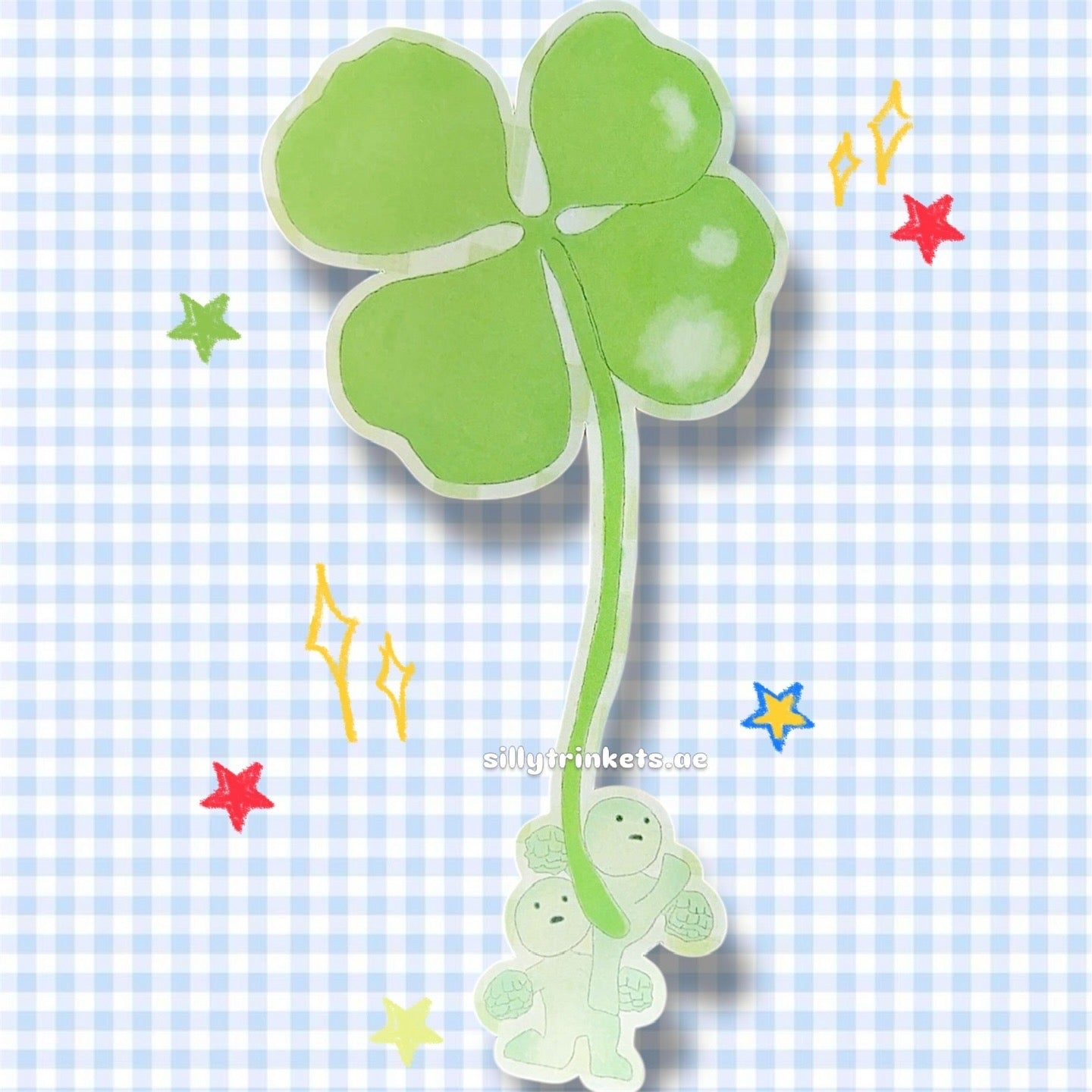 smiski lucky leaf sticker ☘️༊·˚