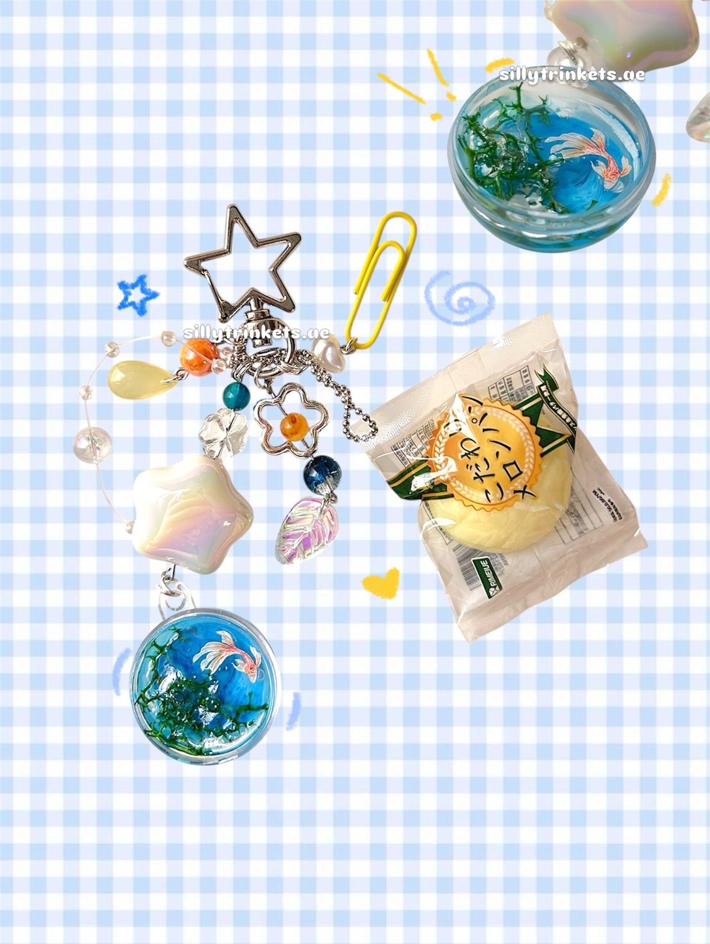 Koi fish handmade Ocean Keychains 𓆝 ⋆｡𖦹°‧🫧