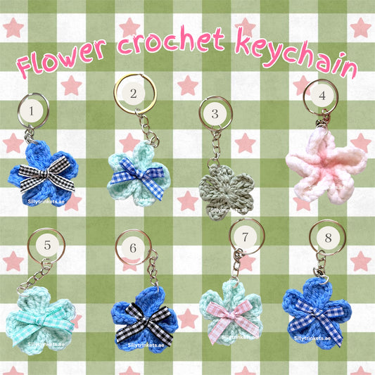 Flower crochet keychain 🌷💗🍡