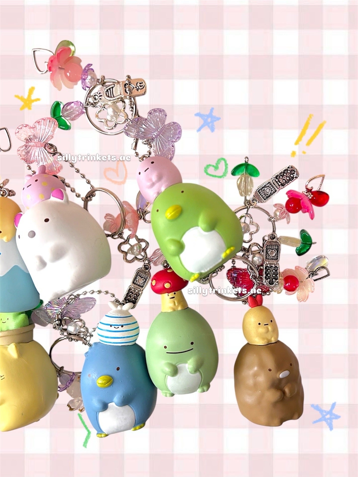 Sumikko gurashi character keychain 𝜗ৎ ｡•ᆺ•｡