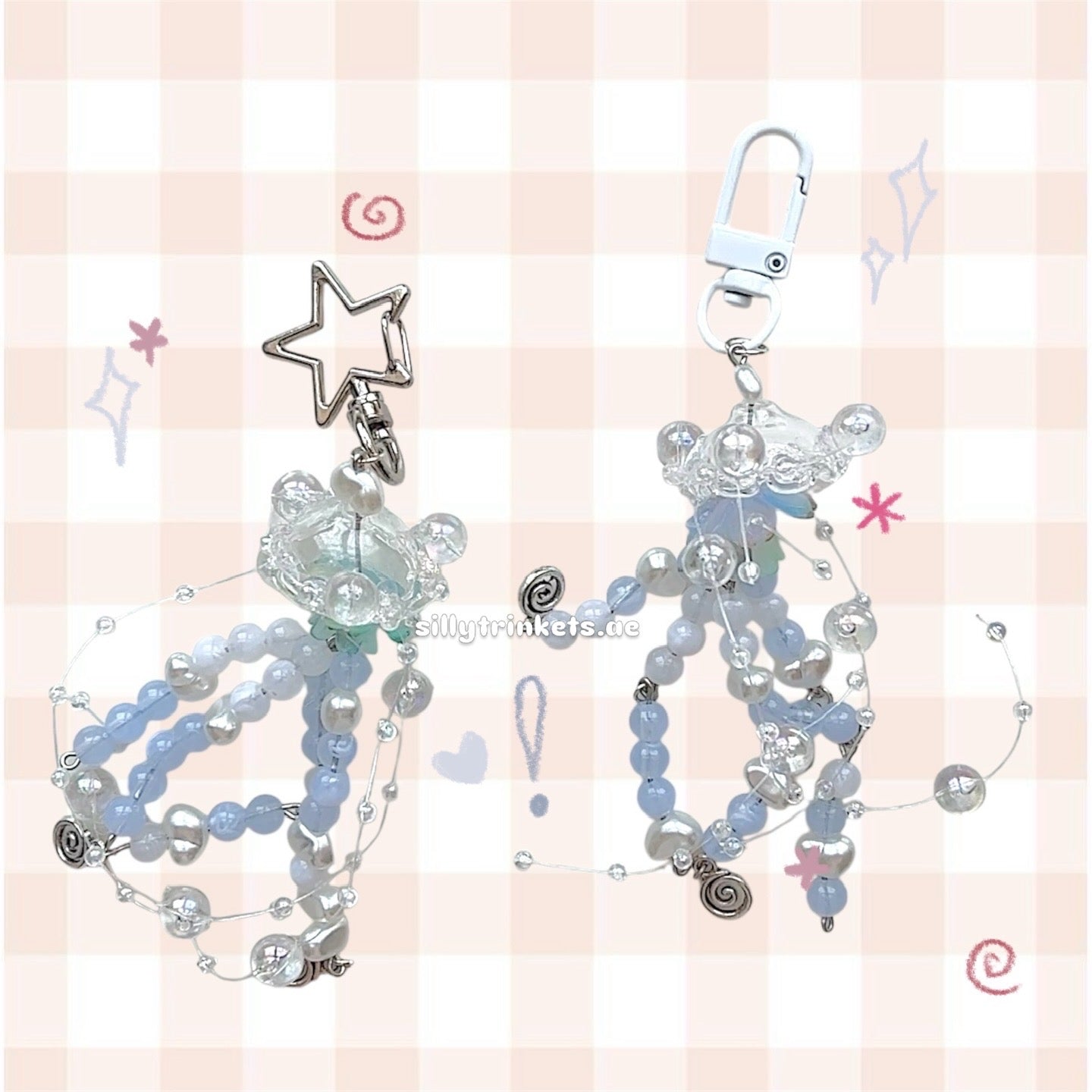 ✮ jellyfish / oceancore keychains ⋆｡𖦹°⭒˚｡⋆