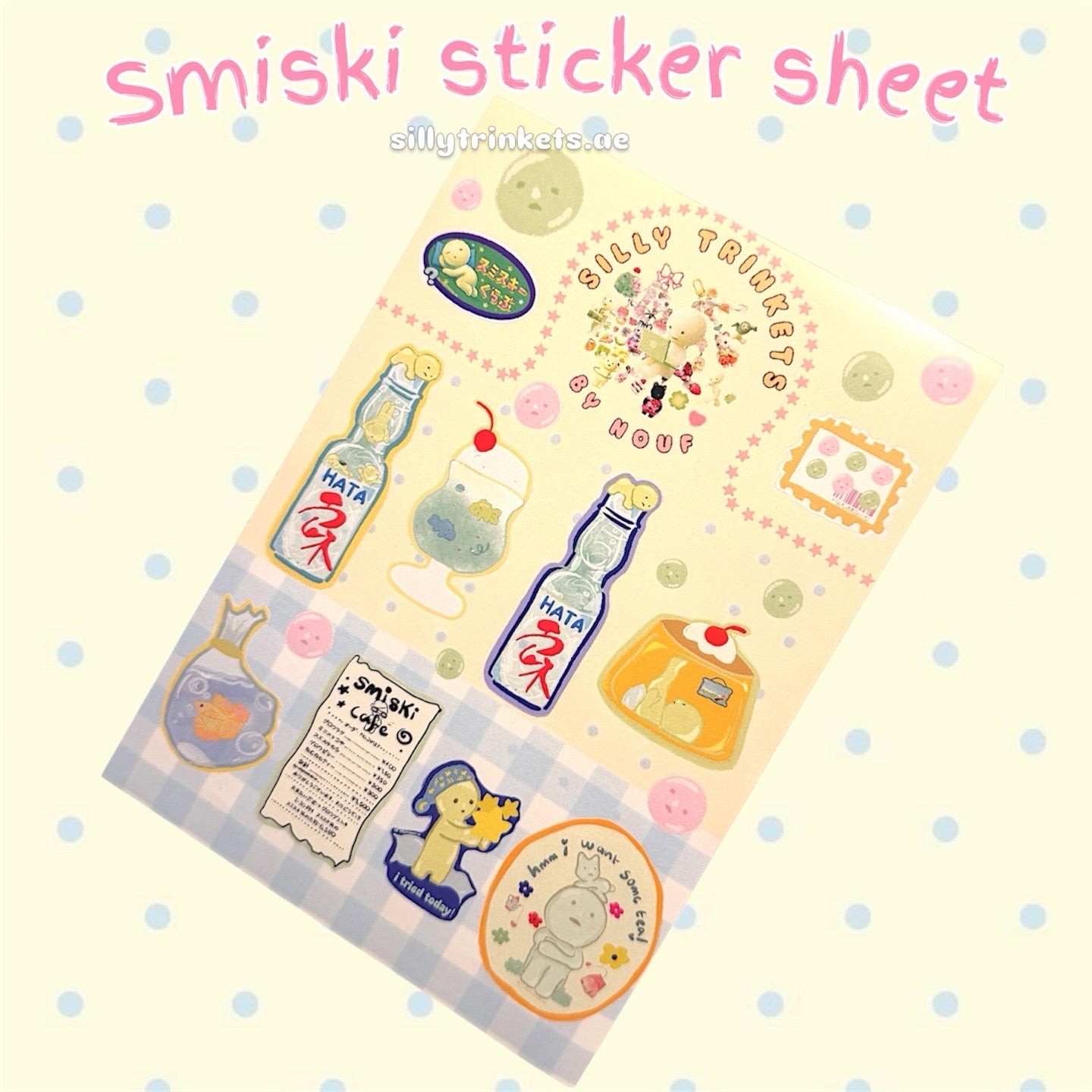Smiski sticker sheet 🌟☘️🍡