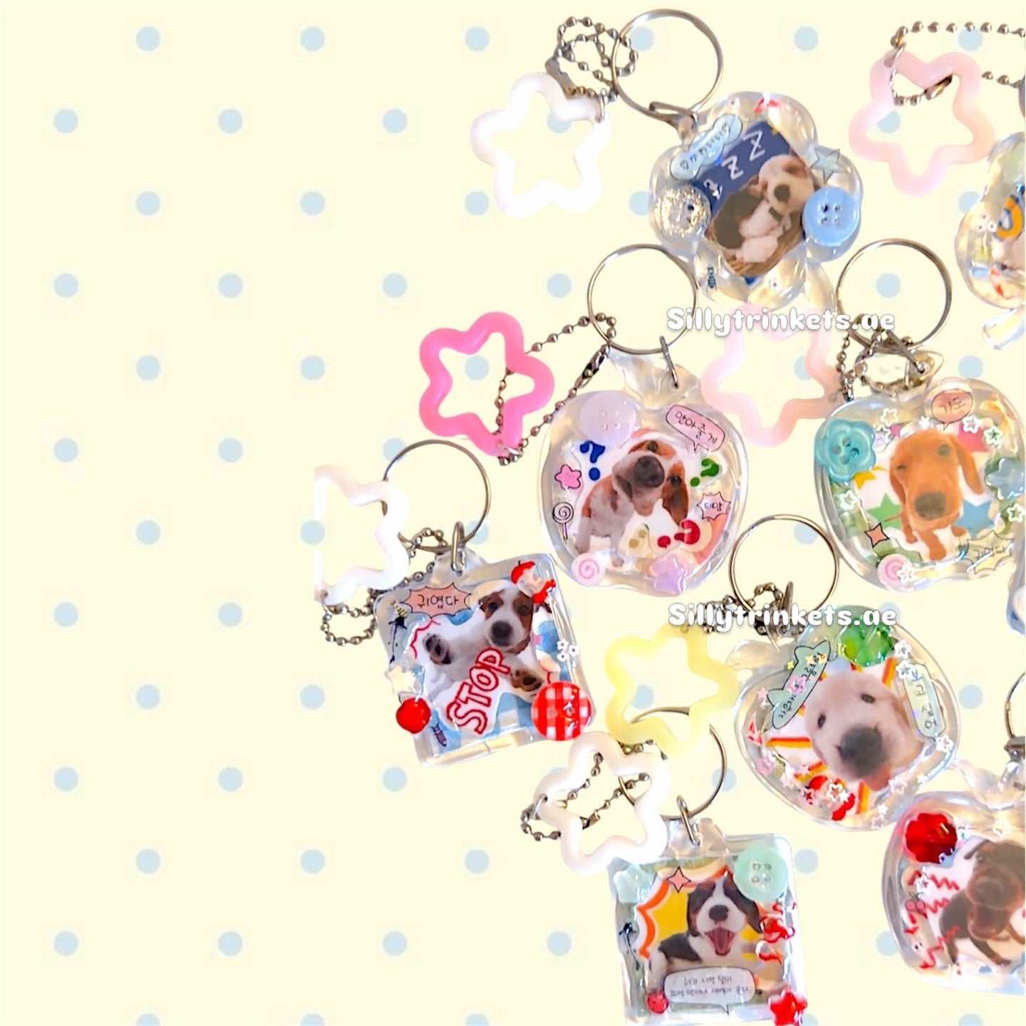 Puppy resin keychain 🐶🐾⭐️