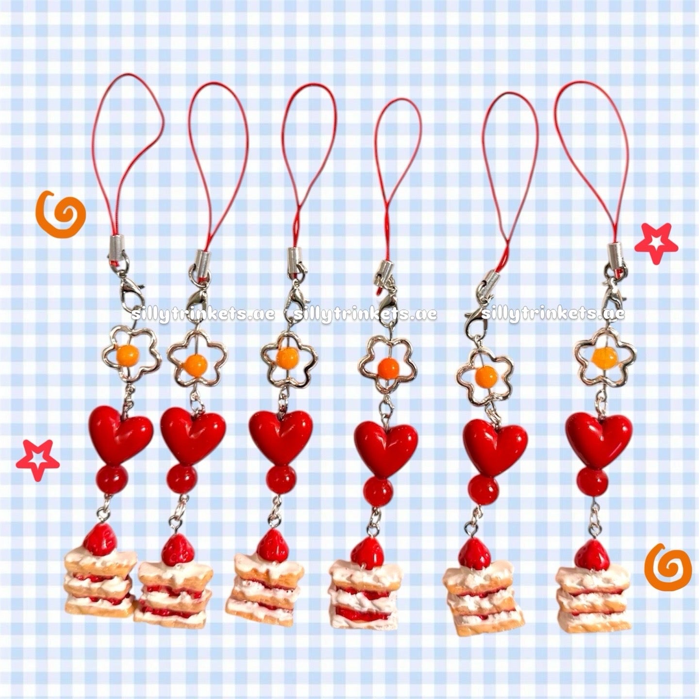 Love heart phone charms ❤️🍰