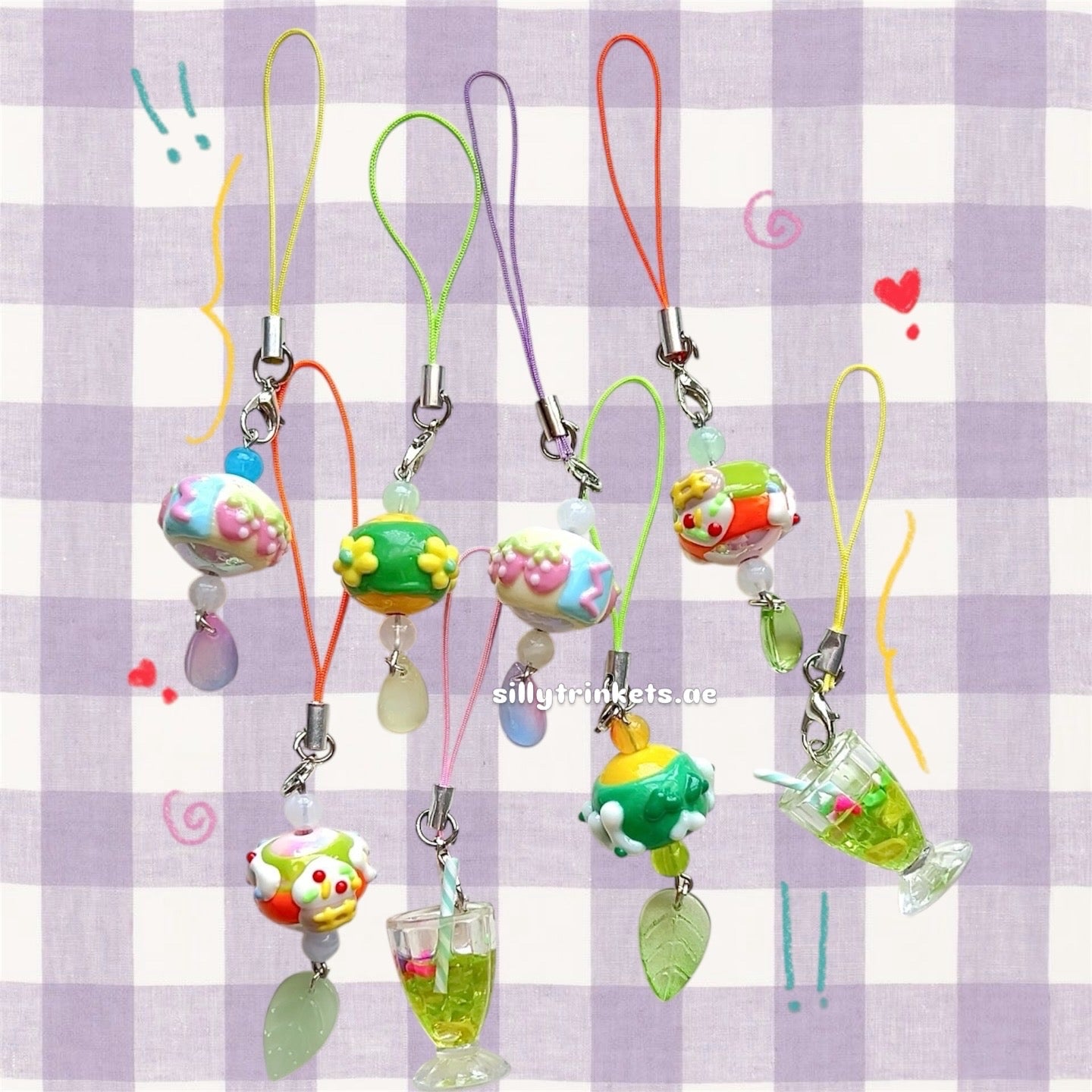 Japanese lantern inspired chains!!(´∀｀)♡
