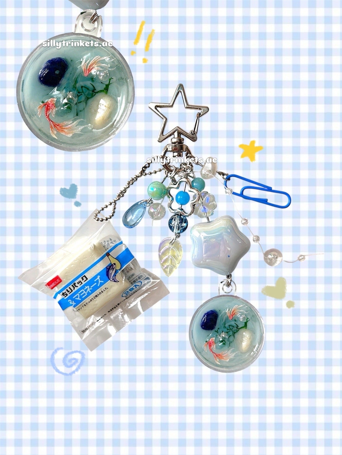 Koi fish handmade Ocean Keychains 𓆝 ⋆｡𖦹°‧🫧