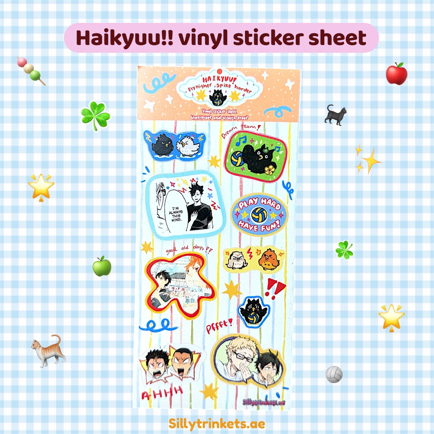 Haikyuu 🏐 vinyl sticker sheet