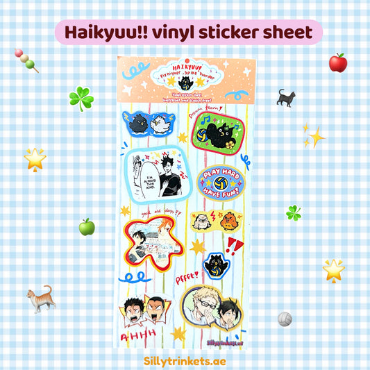 Haikyuu 🏐 vinyl sticker sheet