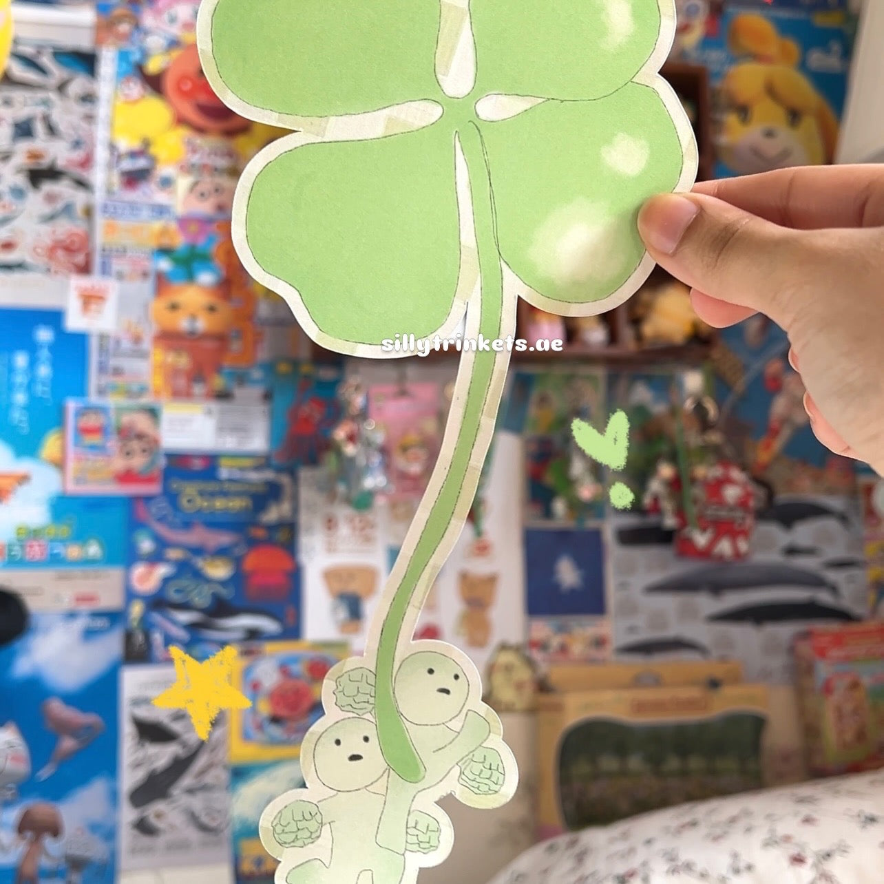 smiski lucky leaf bookmark 📓✧˖°.