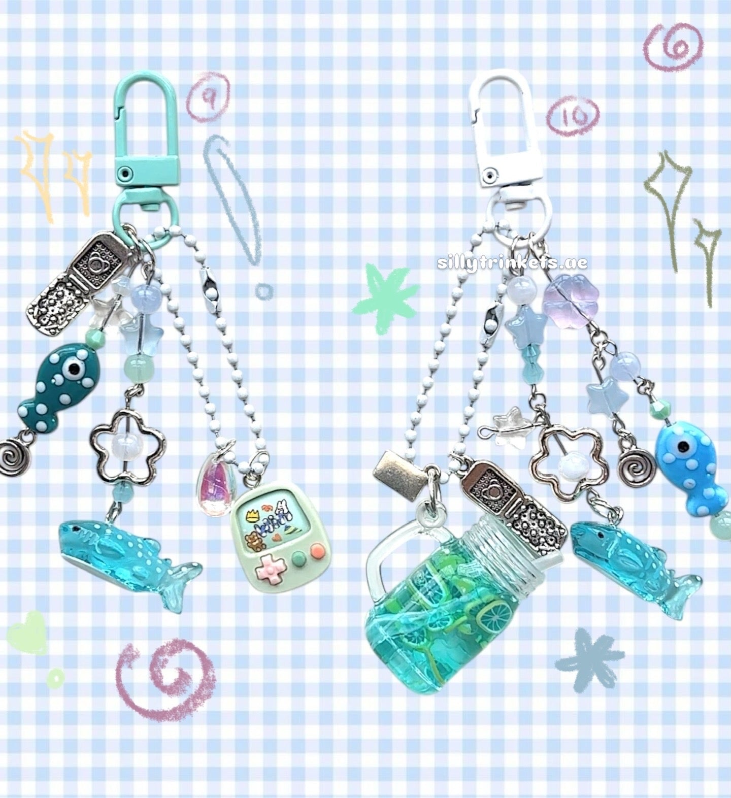 Whale shark phone charms and keychains 🐋🌊🫧