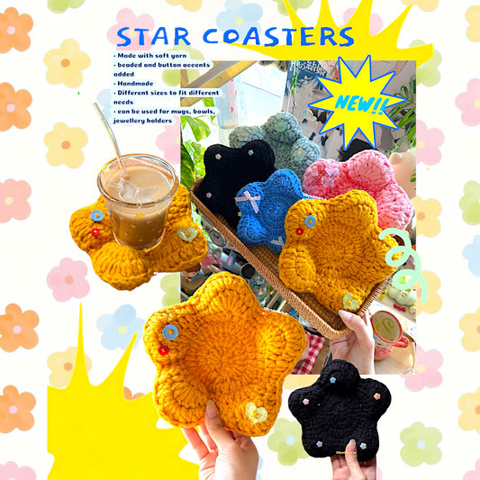 Star crocheted coasters ⭐️‼️