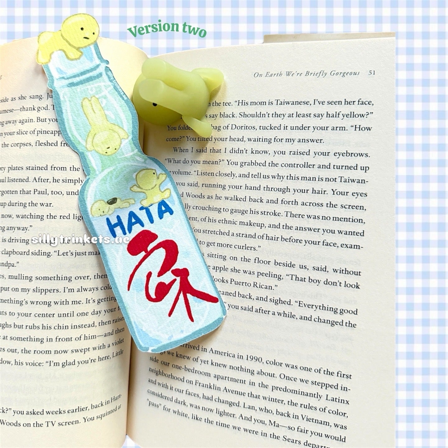 Smiski ramune drink bookmark 🔖