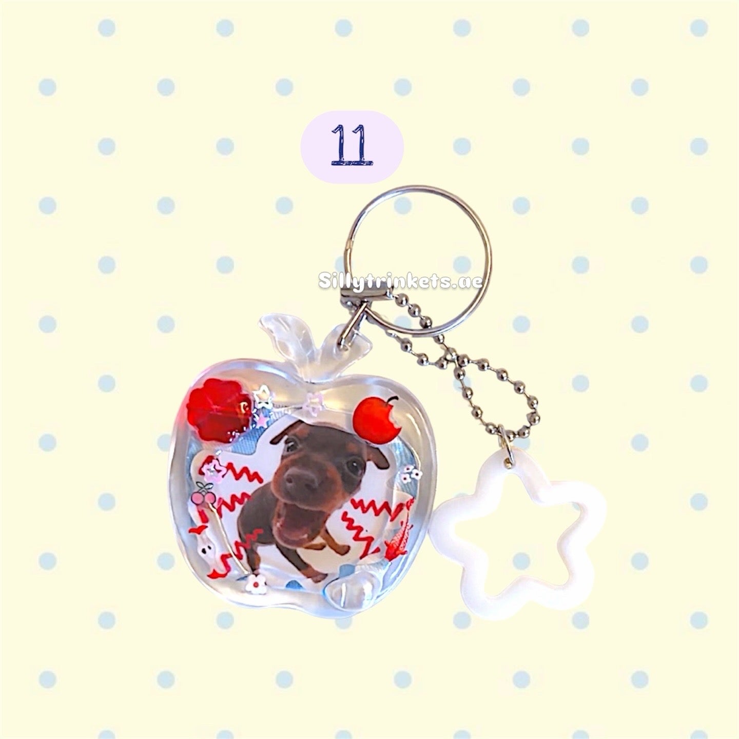 Puppy resin keychain 🐶🐾⭐️