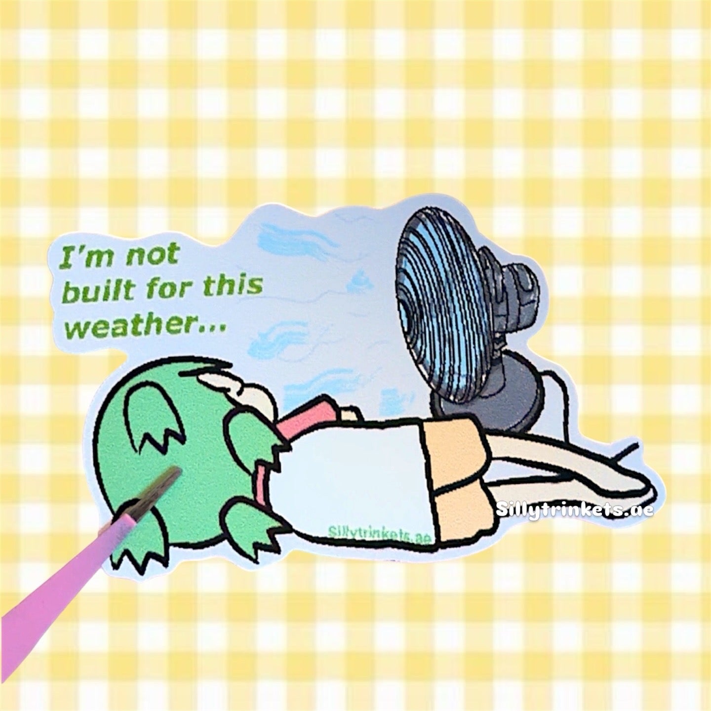 “I’m not built for this weather” yotsuba sticker