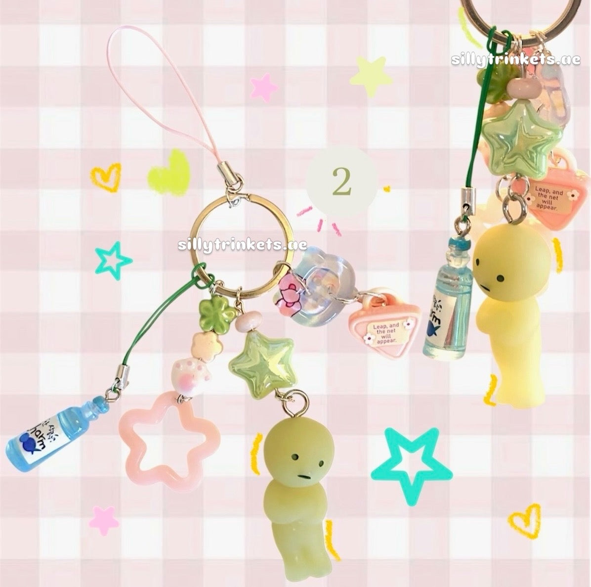 🍥LIMITED BABY SMISKI PINK KEYCHAINS ⭐️🍡☘️