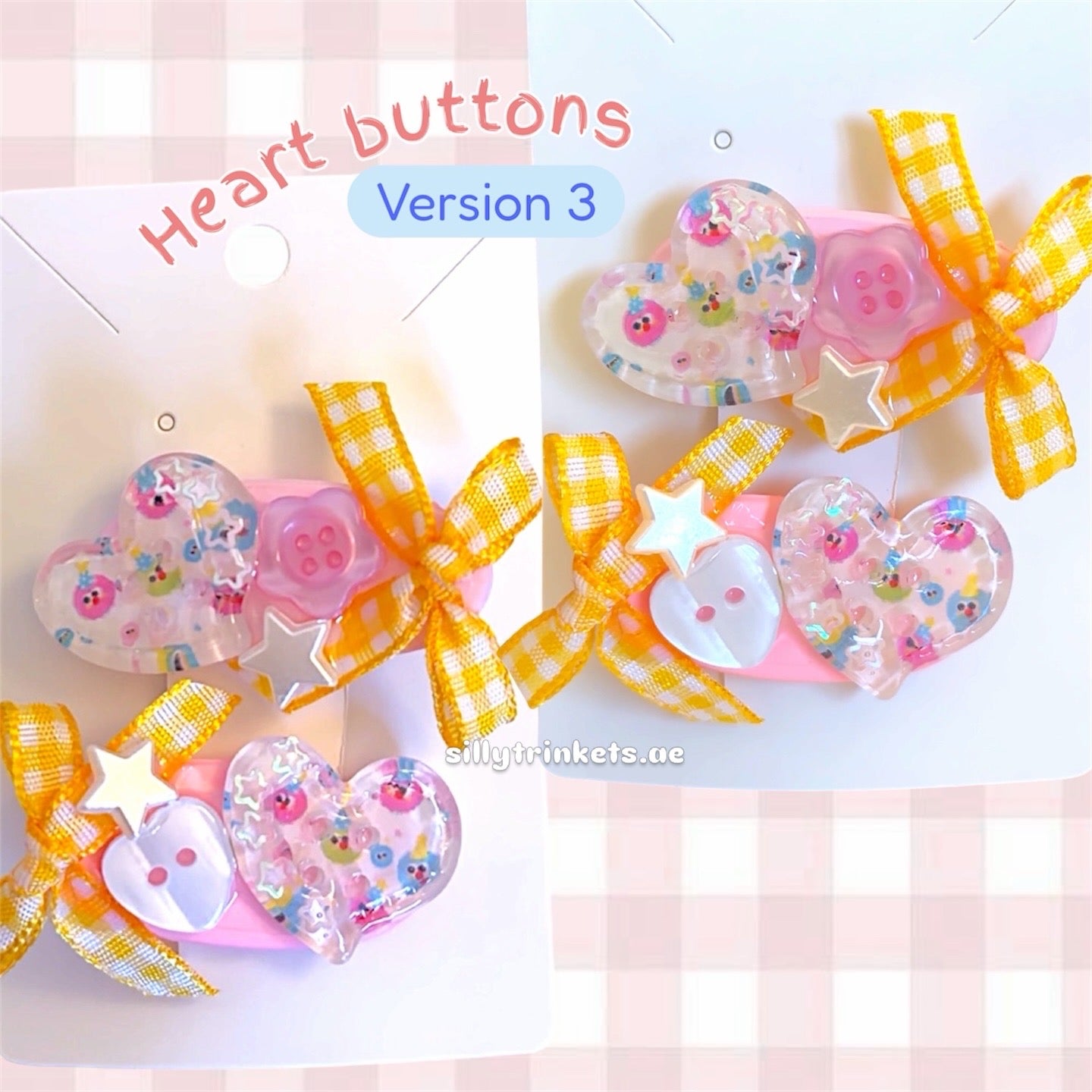 Button hairclips ✨💗