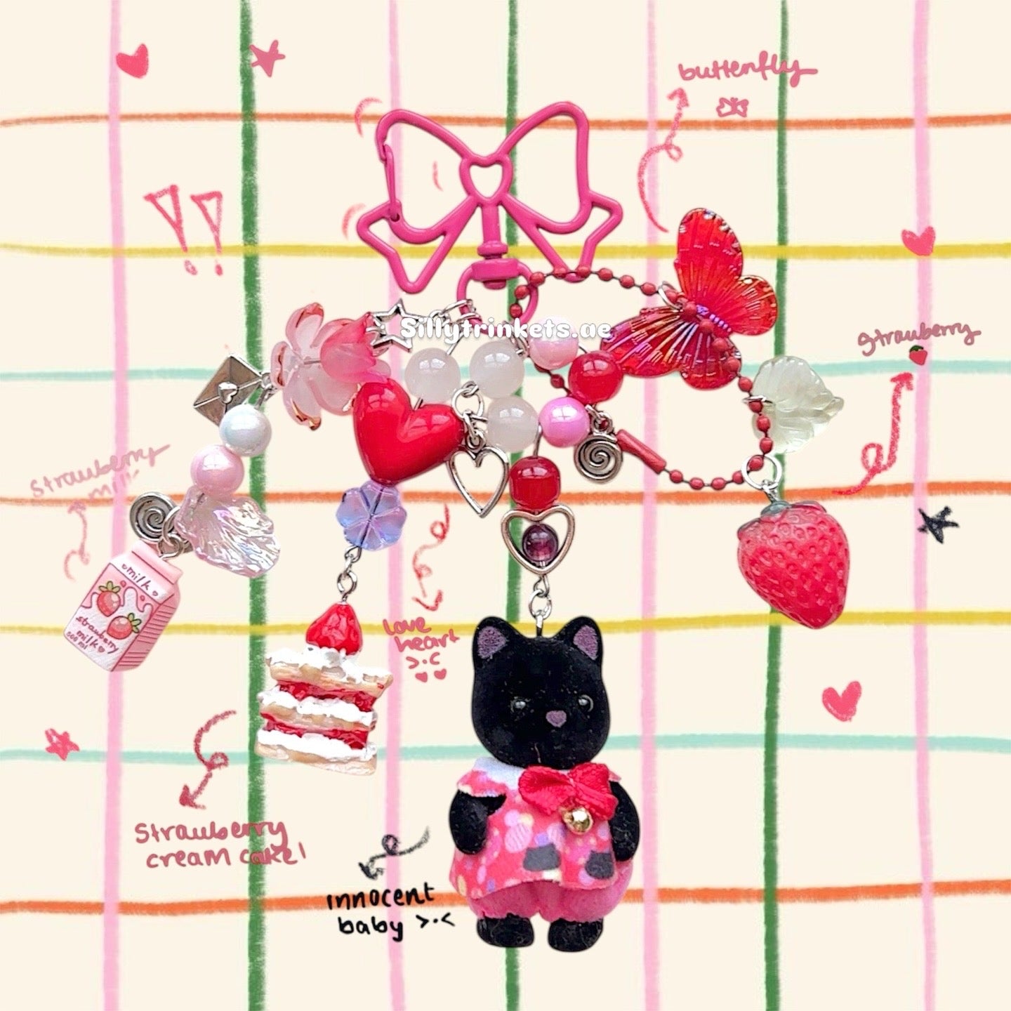 Limited edition baby sylvanians kitten keychains!