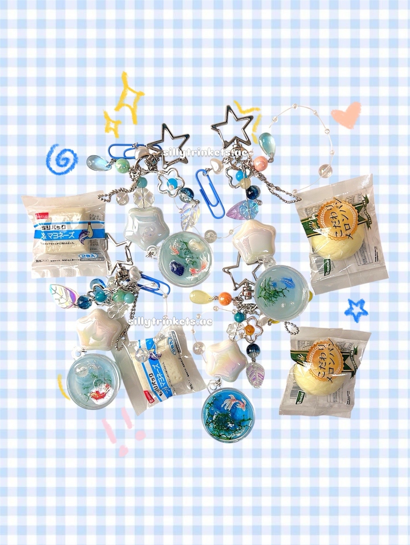 Koi fish handmade Ocean Keychains 𓆝 ⋆｡𖦹°‧🫧