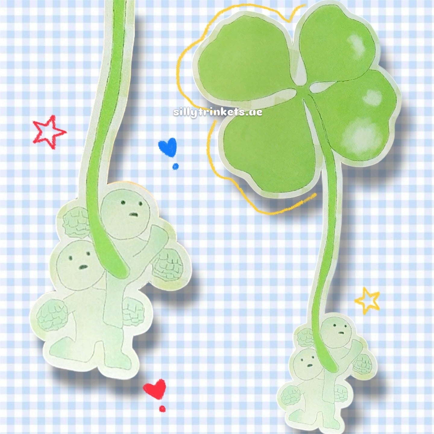 smiski lucky leaf sticker ☘️༊·˚