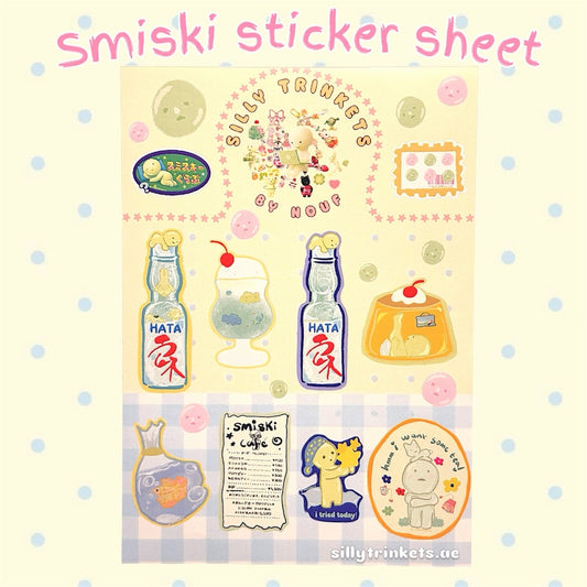 Smiski sticker sheet 🌟☘️🍡