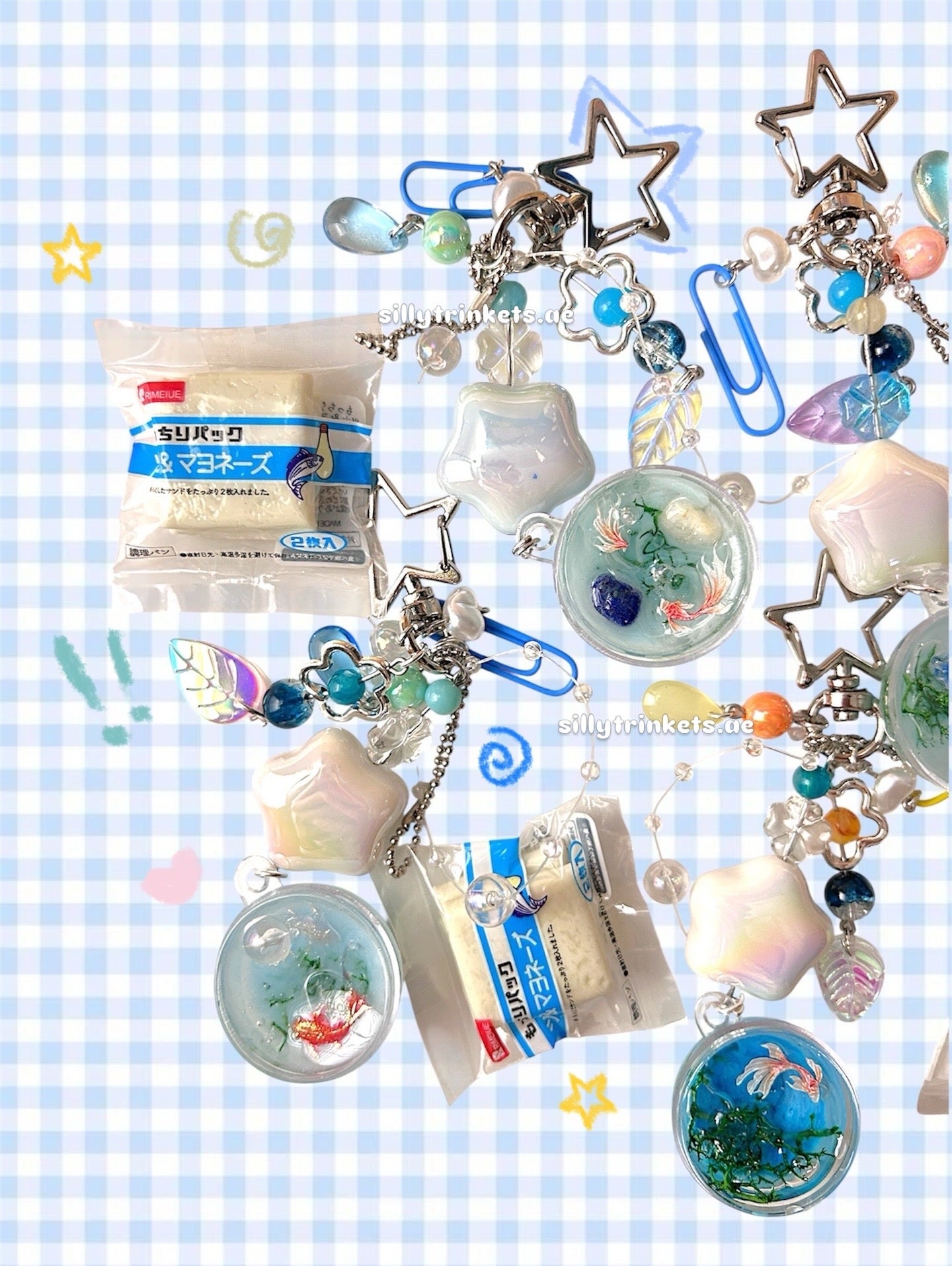 Koi fish handmade Ocean Keychains 𓆝 ⋆｡𖦹°‧🫧